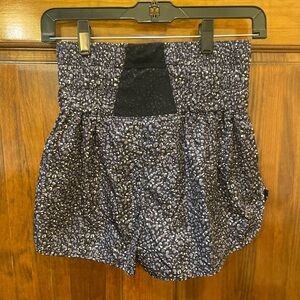 FP Movement by Free People High Waist Shorts in Black and Gray